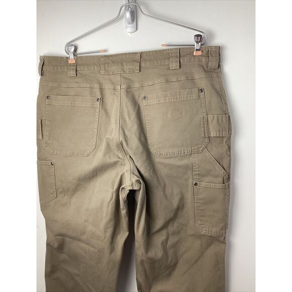 Duluth Trading Co Men's 42x30 Flex Fire Hose Carpenter Pants Tan - Picture 6 of 11